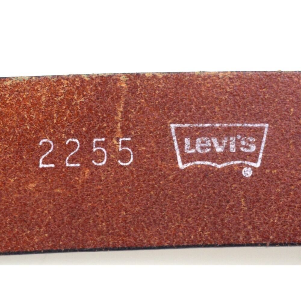 Levi's SADDLE BROWN GENUINE LEATHER 1.25"Wd CASUAL DRESS MEN'S BELT Sz 38/95 (8M - Picture 6 of 12